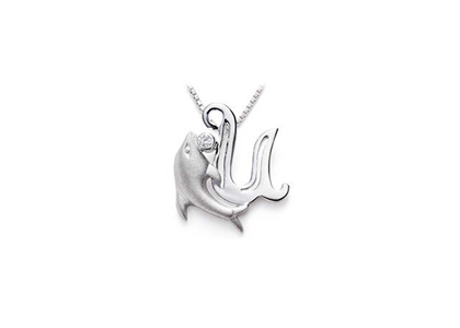 Rhodium Plated | Alphabet Pendants